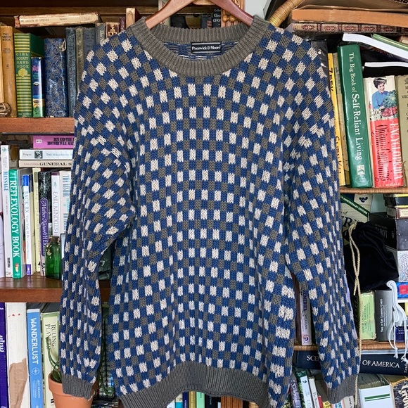 Vintage Checkered sweater : oversized Unisex - Picture 2 of 13